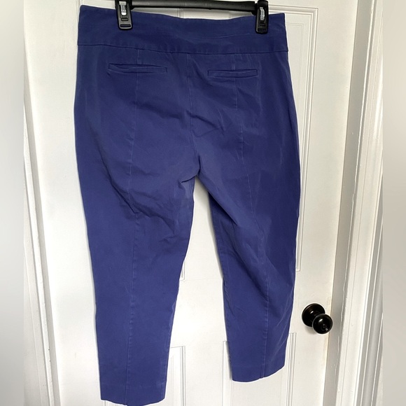 Elle straight leg ankle pants. Royal blue. Mid rise. - Picture 2 of 5